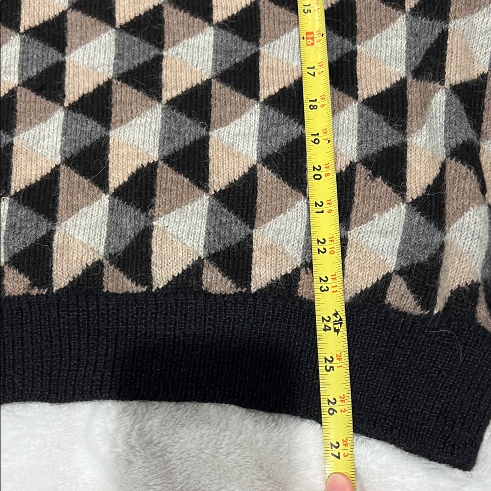 Hallet Alpaca Wool Geometric Patterned Sweater - … - image 7